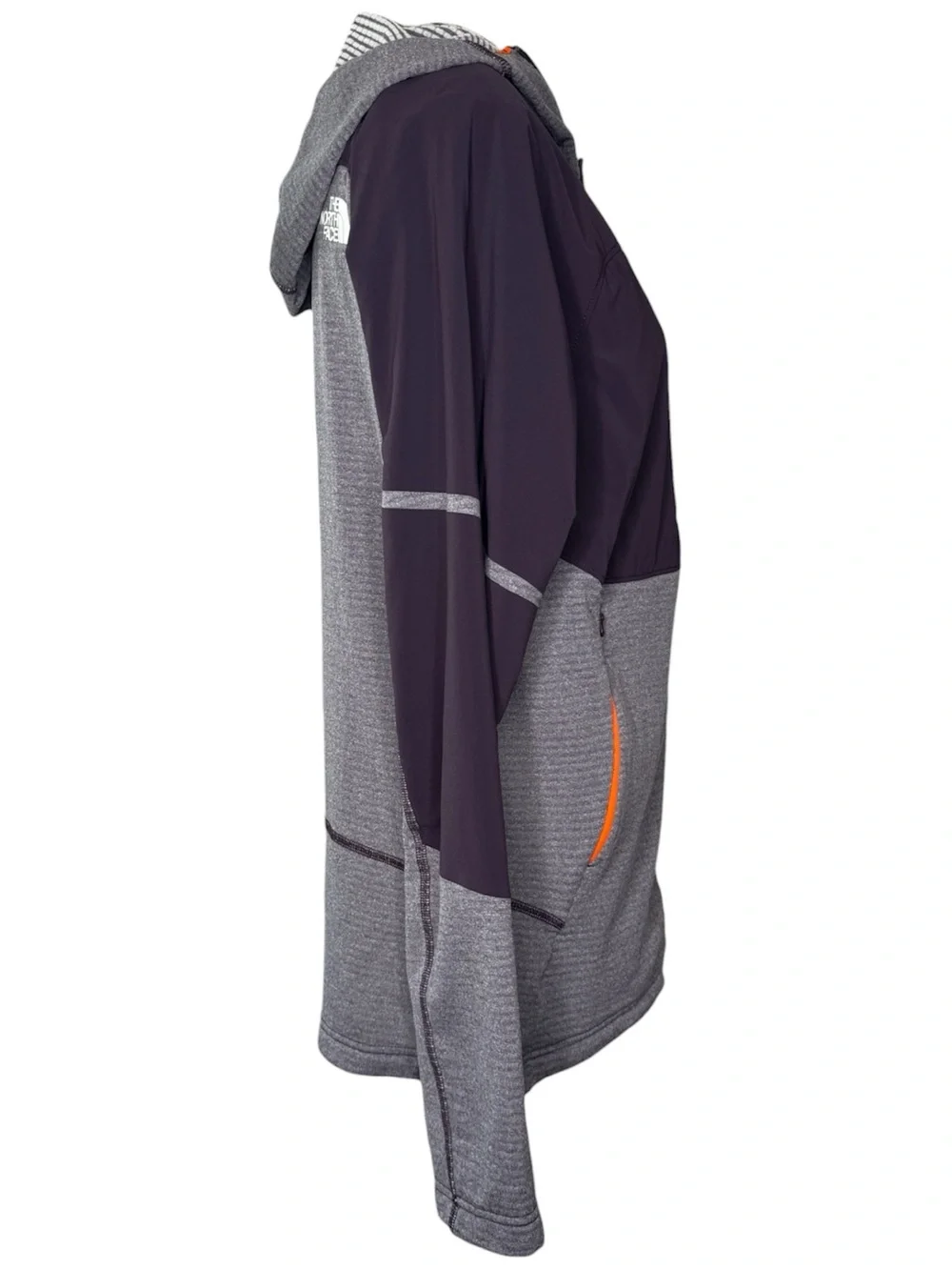 THE NORTH FACE Progressor Polartec Power Grid Fleece Hoodie Gray Purple M